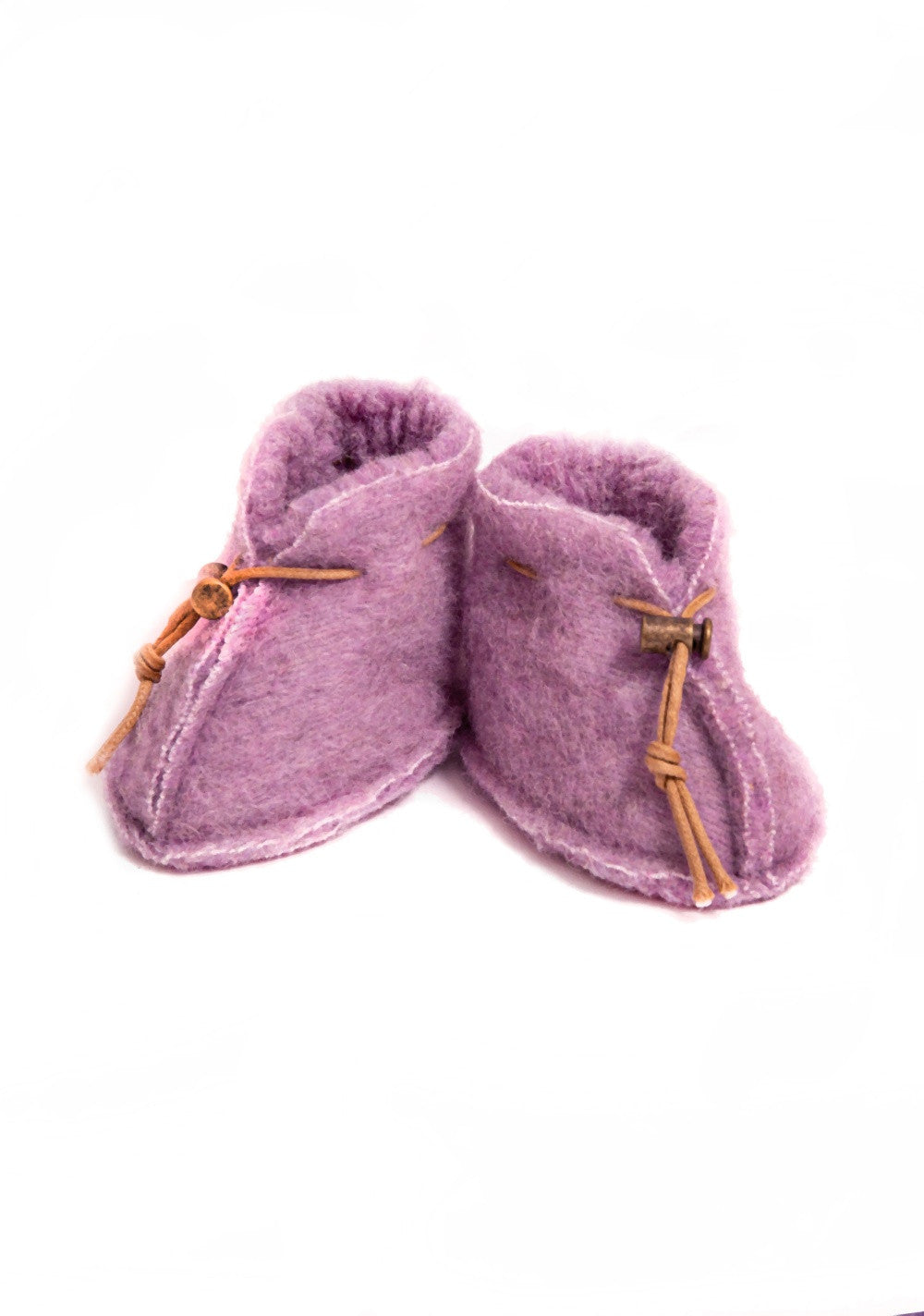 Emo Babyschuhe Lilly – Wollen Babyschuhe – Lila – 100% Wolle – Alwero