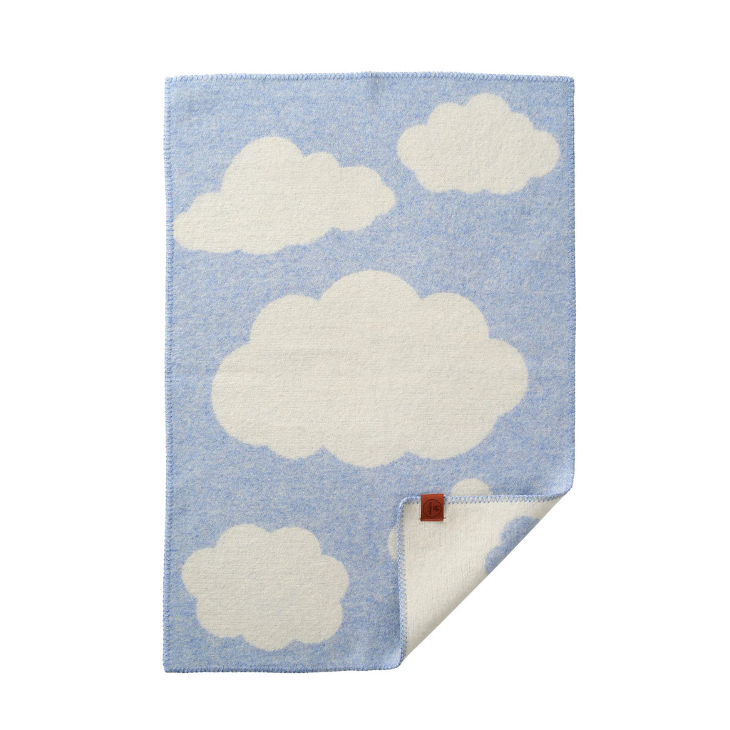 Wool baby blanket - Cloudy Day – Recycled wool & lambswool – Klippan