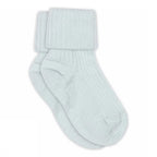 Wool Rib Baby Socks – Gerippte Babysocken – MP Denmark: Socke mit umgeschlagenem Rippbündchen auf weißem Hintergrund.