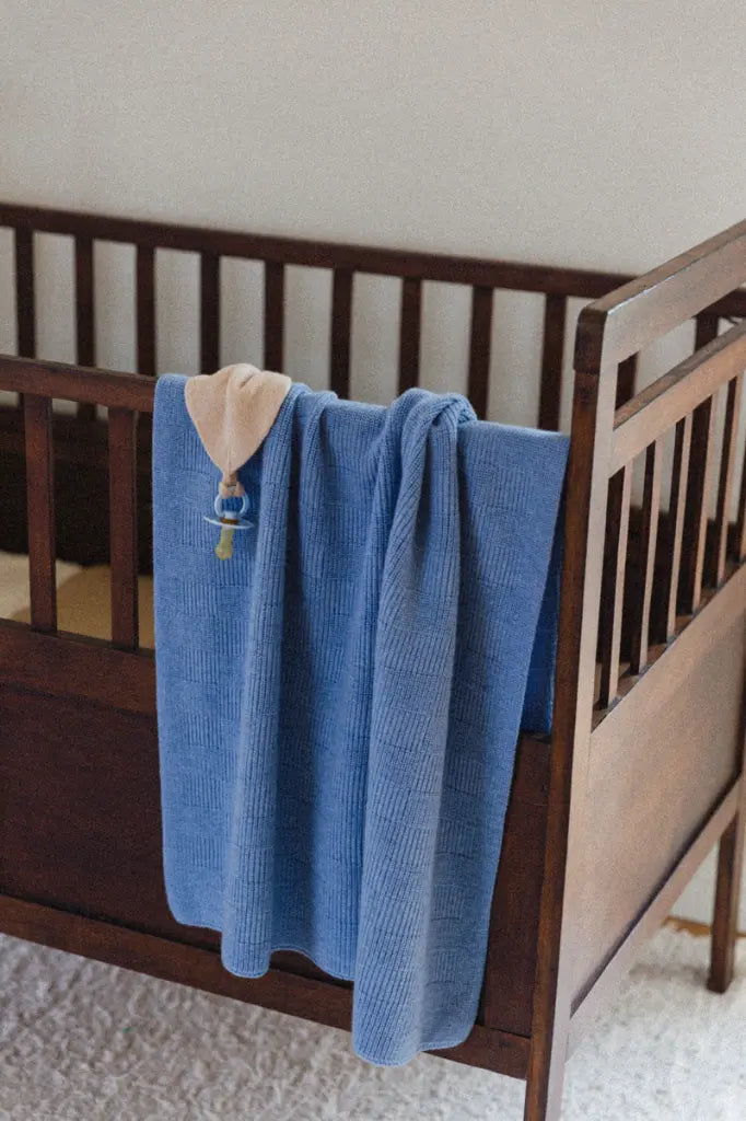 Merinowollen babydeken Ivy – 100% extrafijne merinowol – 70x95cm - HVID