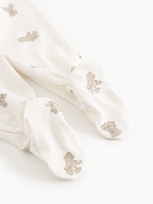Baby footie pants - Pixa – Teddybears – Modal & organic cotton – MarMar Copenhagen