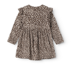 Babyjurkje Leo Ramona Frill LS met geïntegreerde romper - Modal - Dark Brown Leo - MarMar Copenhagen - productfoto - afbeelding 5