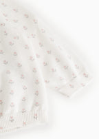 Gebreid babyvestje Taki Flower Stripe – Biologisch katoen & modal – MarMar Copenhagen