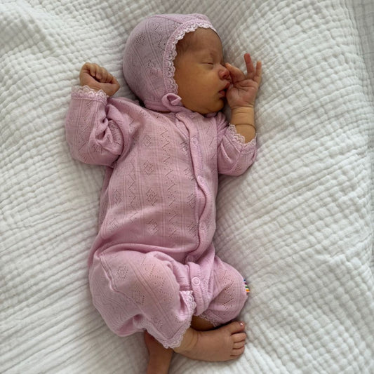 Bodysuit - Wool/Silk - Pointelle - Prime Rose - Joha