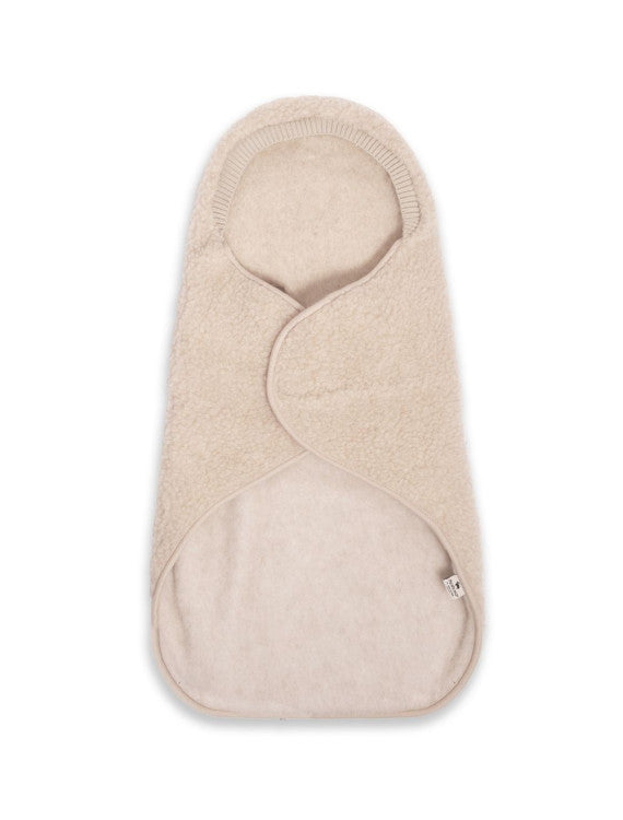 Puckdecke Wingy Uni Beige – 100% Wolle – Alwero
