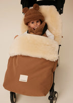 Voetenzak Puffmuff® - Merino schapenvacht - Bruno + Milk - BINIBAMBA