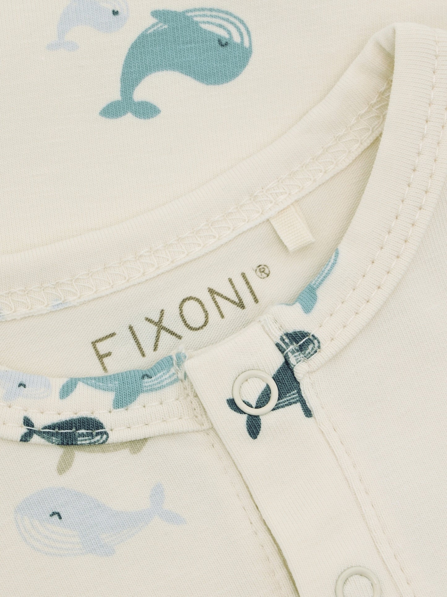 Summer outfit - Jumpsuit - Blue/Whales - Fixoni