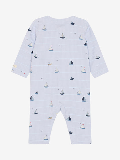 Sleepsuit/pajamas - Modal/cotton mix - Blue/Sailboats - Fixoni