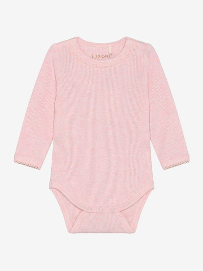 Romper - Modal/katoen - Roze/Bleached Mauve Melange - Fixoni