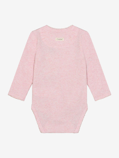 Overslagromper - Modal/katoen - Roze/ Bleached Mauve Melange - Fixoni