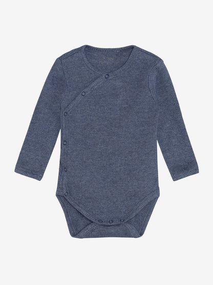 Overslagromper - Modal/katoen - Donkerblauw/Vintage Indigo Melange - Fixoni