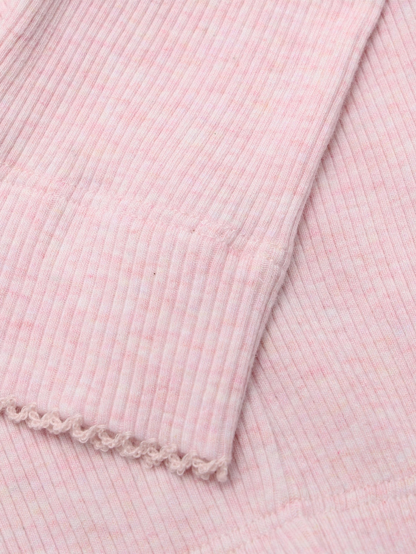 Leggings - Modal/Cotton - Pink/Bleached Mauve Melange - Fixoni