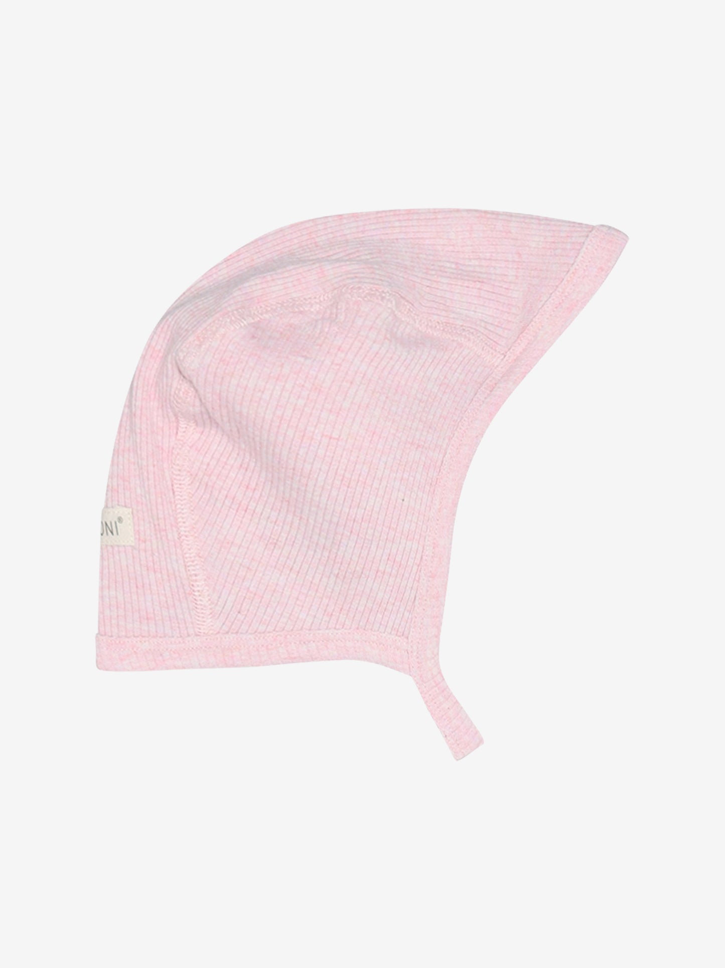 Baby bonnet - Helmet hat - Modal/Cotton - Pink/Bleached Mauve Mélange - Fixoni