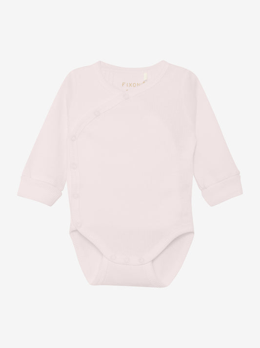 Overslagromper - Biologisch katoen - Wrap Body Long Sleeve - Hushed Violet - GOTS - Fixoni