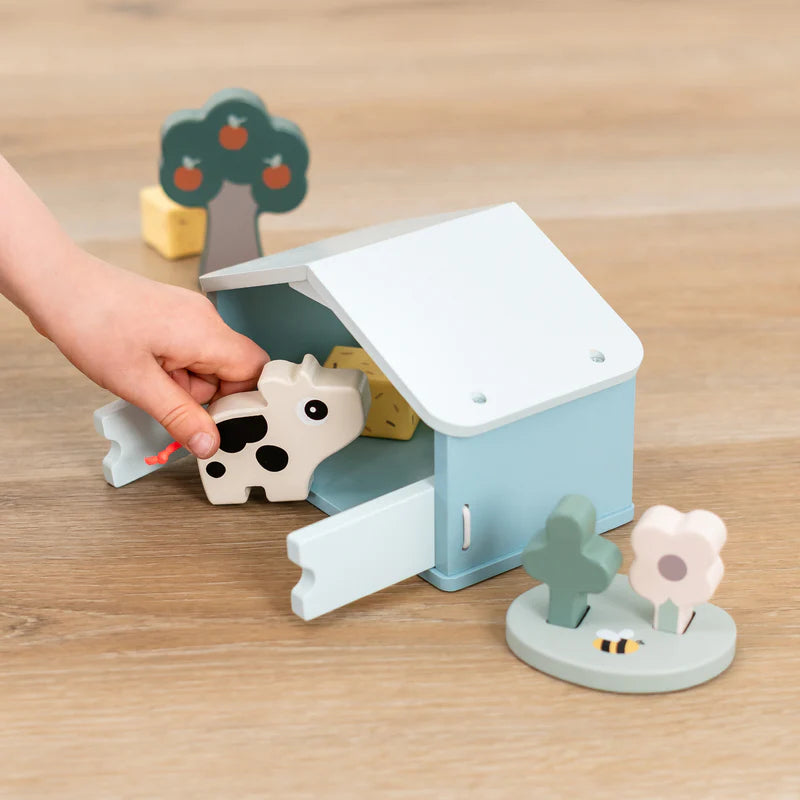 Houten boerderij set - Tiny farm play set - Dotti - Colour mix - Done by Deer