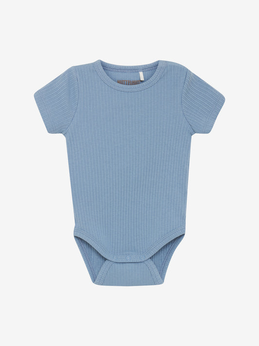 Romper korte mouw - Katoen & Modal mix - Windward Blue - Body SS Rib - Huttelihut