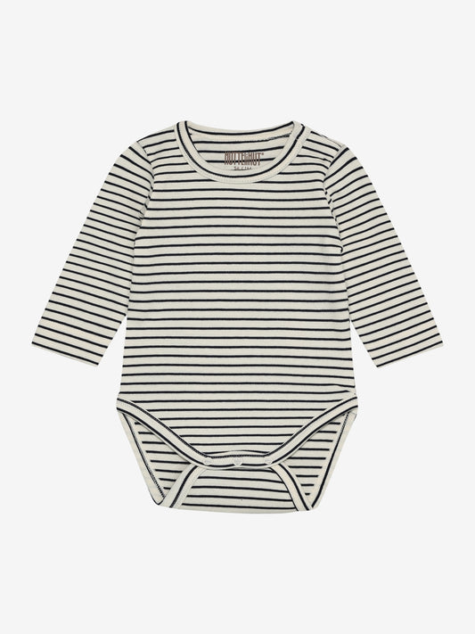Romper lange mouw - Biologisch katoen - Body LS YD Stripe - Navy Blazer - Huttelihut