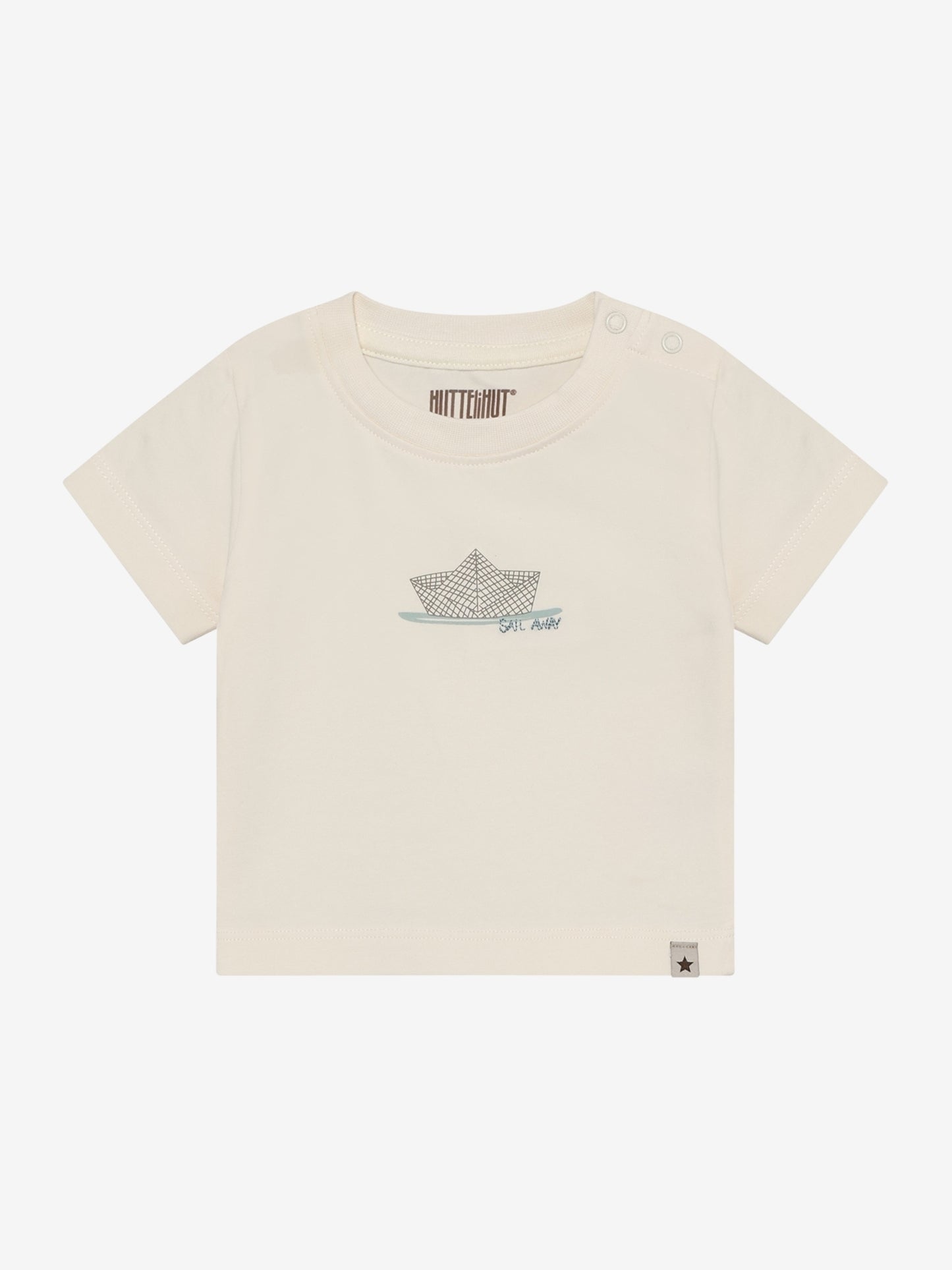 T-shirt korte mouw - Katoen - Wit/Antique White - Huttelihut