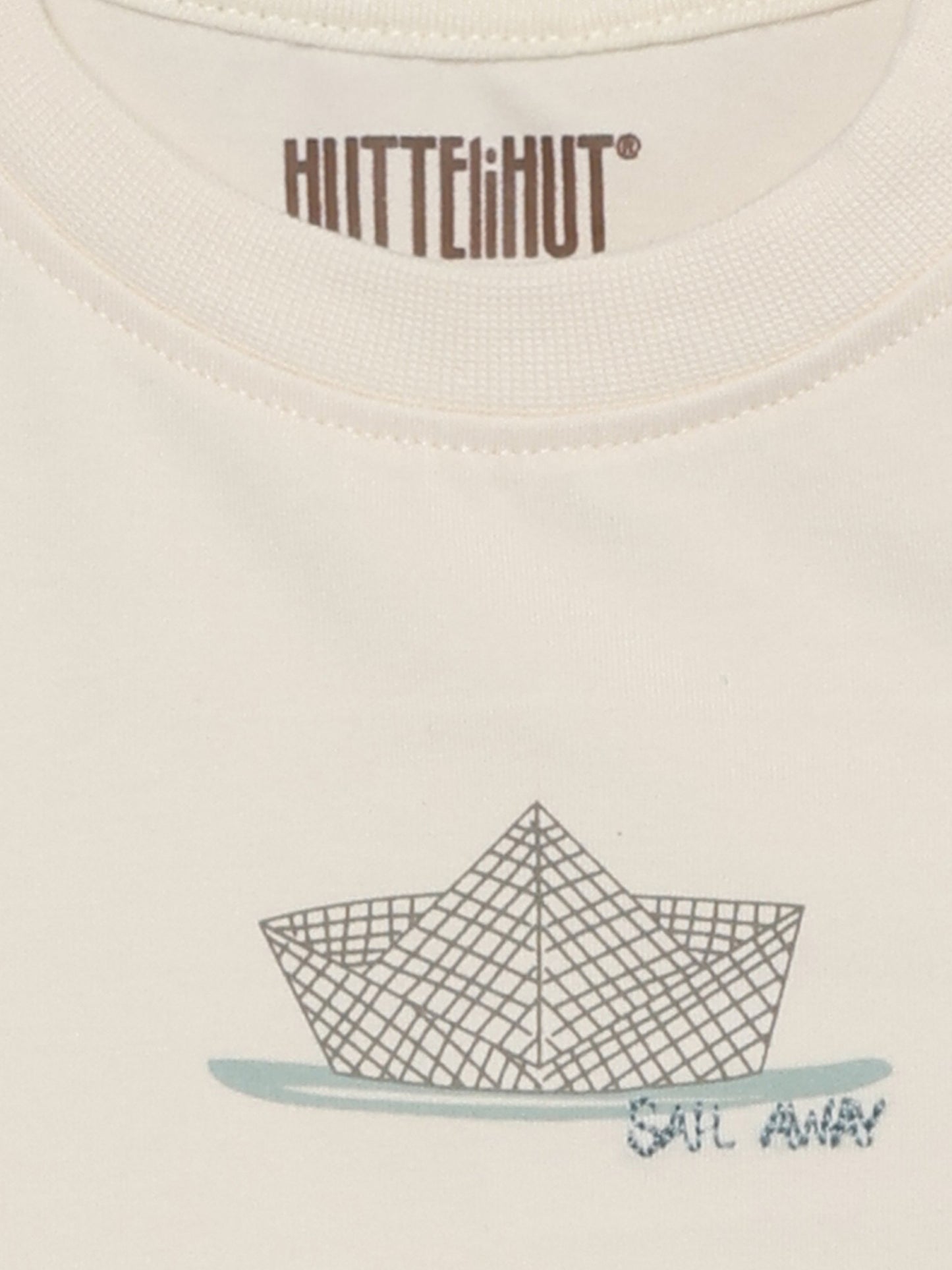 T-shirt korte mouw - Katoen - Wit/Antique White - Huttelihut