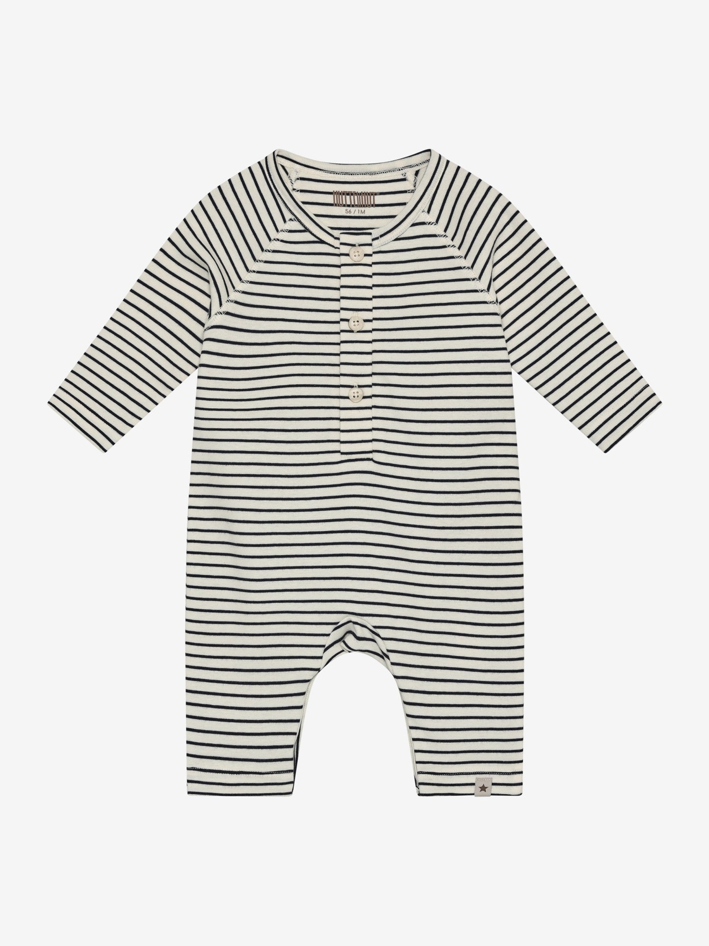 Babygrow - Organic cotton - Bodysuit LS YD Stripe - Navy Blazer - Huttelihut