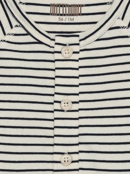 Babygrow - Organic cotton - Bodysuit LS YD Stripe - Navy Blazer - Huttelihut