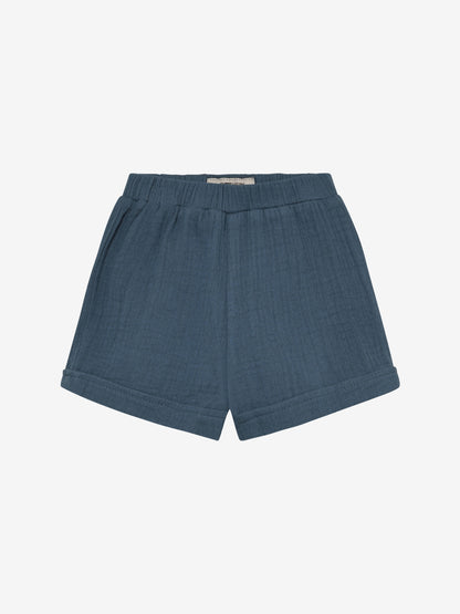 Kort broekje - Katoen mousseline - Baby Muslin Shorts - Bering Sea - Huttelihut