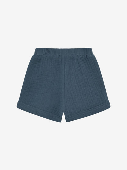 Kort broekje - Katoen mousseline - Baby Muslin Shorts - Bering Sea - Huttelihut
