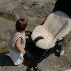 Merino wool pram liner Snuggler® - Milk - BINIBAMBA