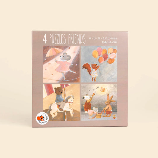 4 puzzles friends - FSC cardboard - 3+ years - Egmont Toys