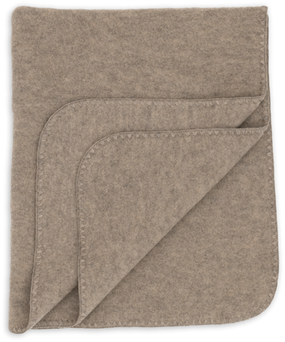 Baby Blanket Wool Fleece - Baby blanket with blanket stitch - Engel Natur