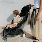 Merinowolle Kinderwagen Einlage Snuggler® - Leopard Peanut - BINIBAMBA