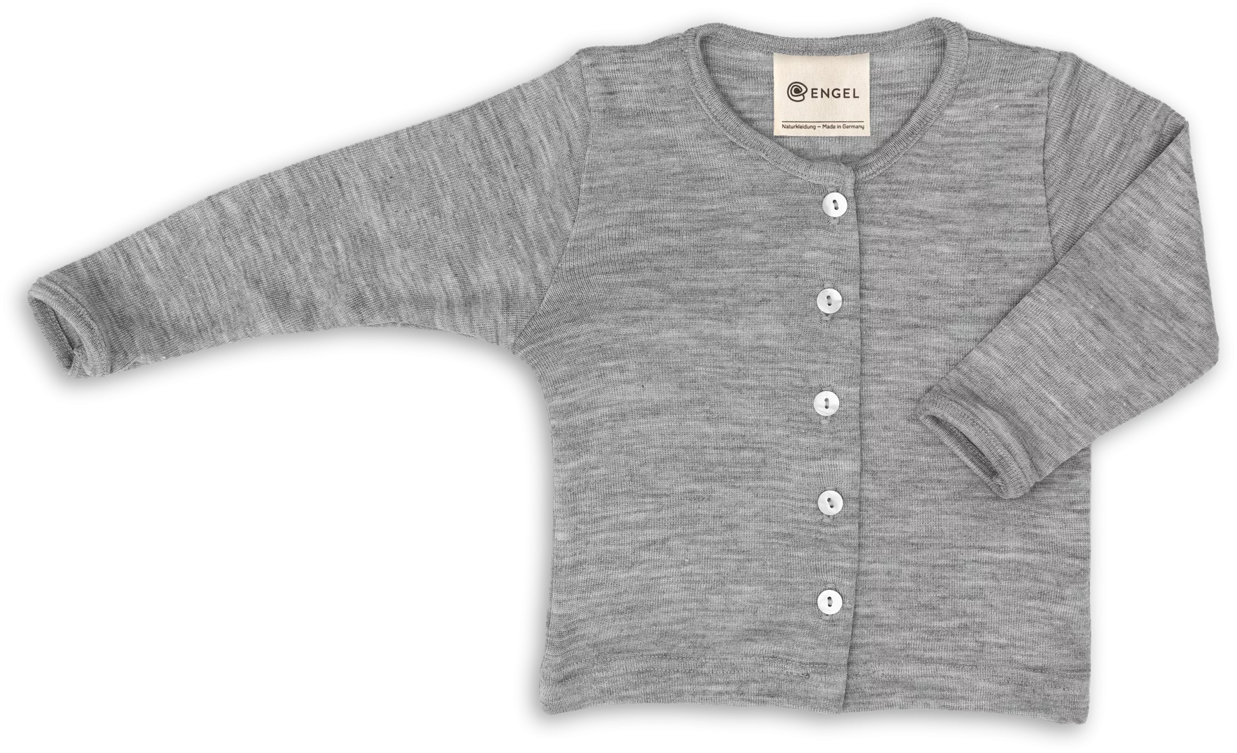 Babyjäckchen - Wolle/Seide - Walnut/Walnuss - Baby Cardigan - Engel Natur