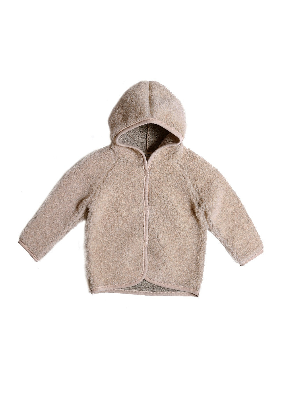 Wollen vest/jasje - Kuku Light Sand Brown – 100% lichte wol – Alwero