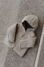 Wollen vest/jasje - Kuku Light Sand Brown – 100% lichte wol – Alwero