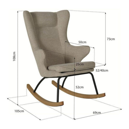 Rocking Chair De Luxe Adult Teddy - Bison of Stone - Schommelstoel - Quax