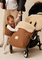 Voetenzak Puffmuff® - Merino schapenvacht - Bruno + Milk - BINIBAMBA