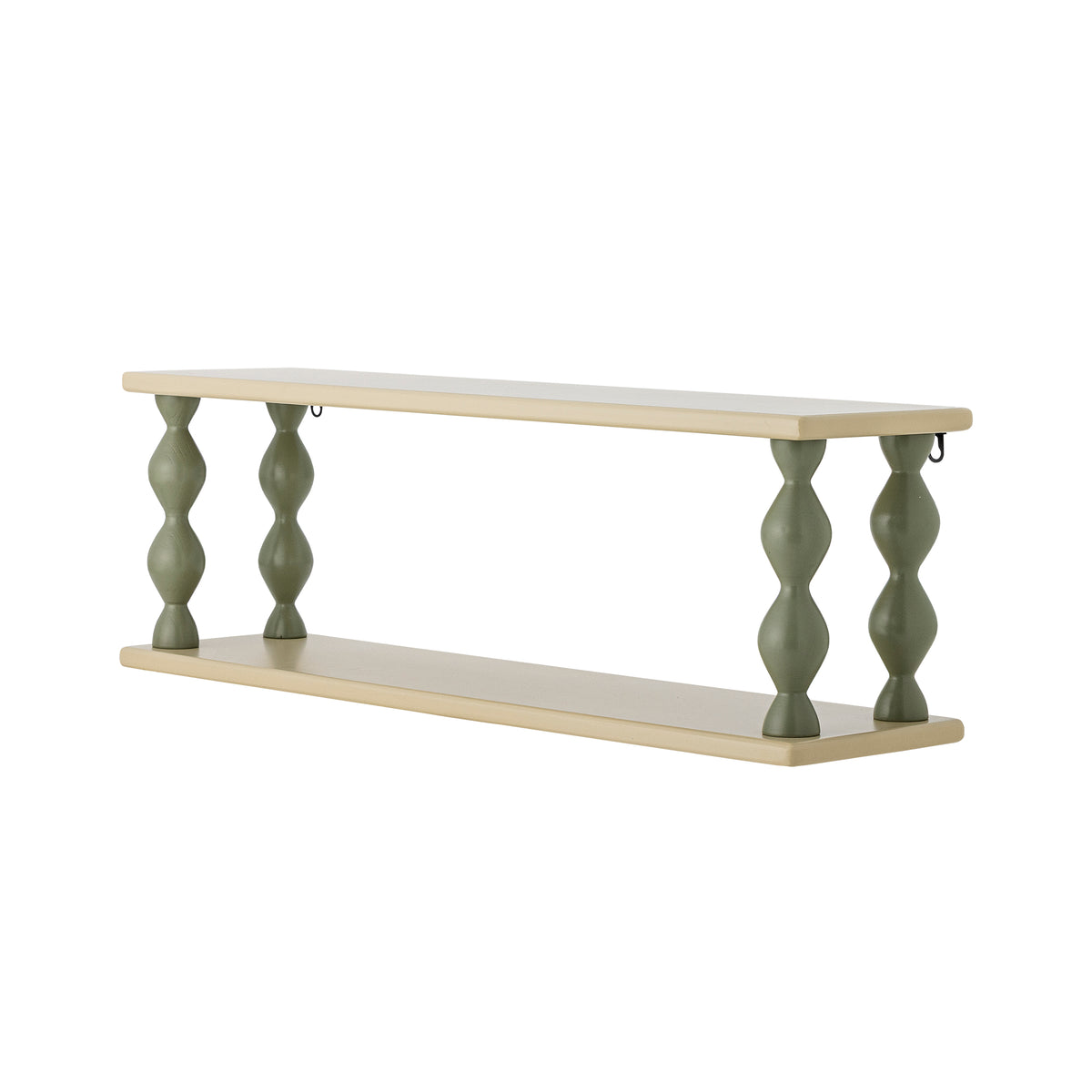 Bibiola Shelf Multi – Bloomingville MINI: Schrägansicht des Wandregals.