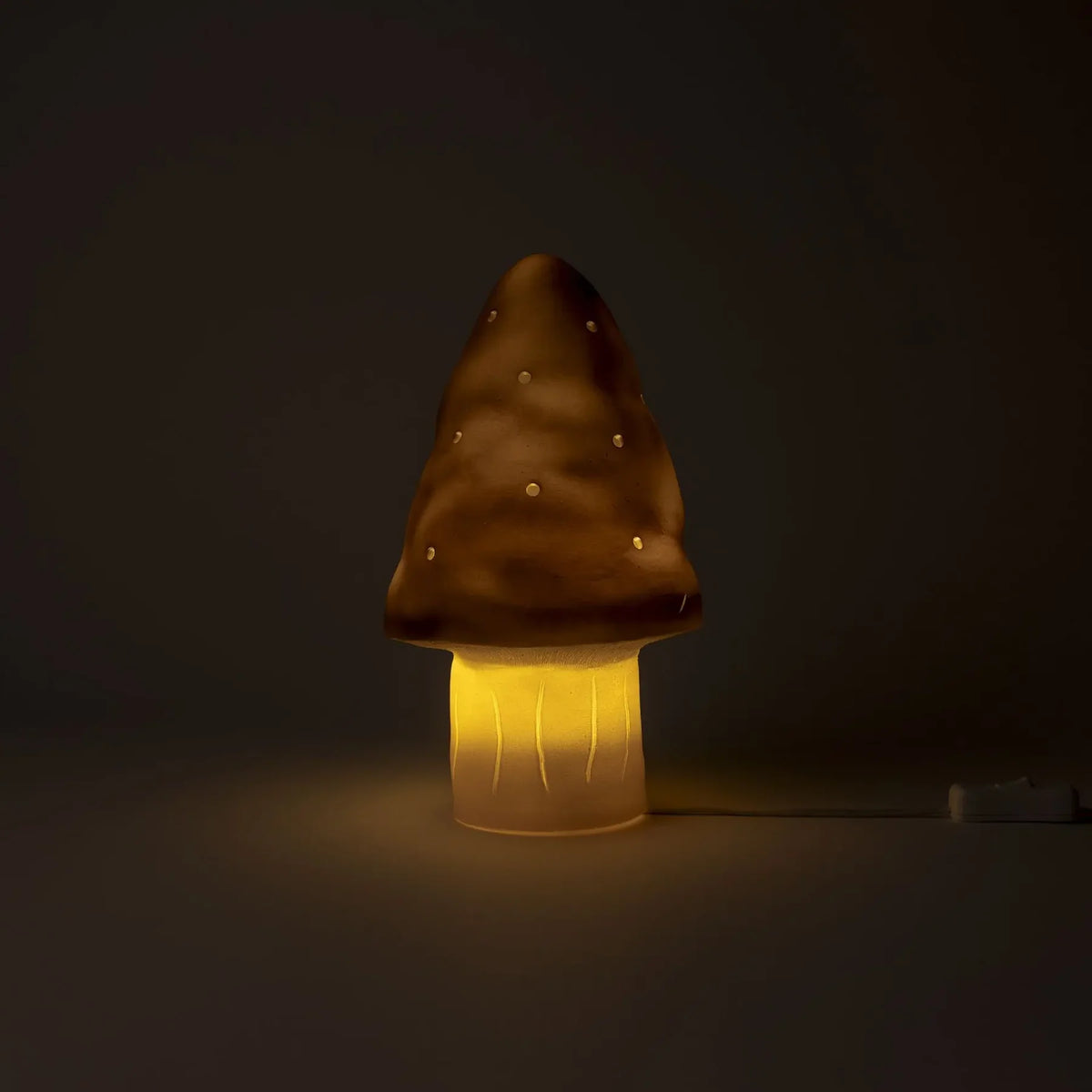Nachtlicht Pilz Klein – Schokolade mit Dimmer – 28 cm – Egmont Toys