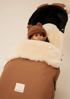 Voetenzak Puffmuff® - Merino schapenvacht - Bruno + Milk - BINIBAMBA