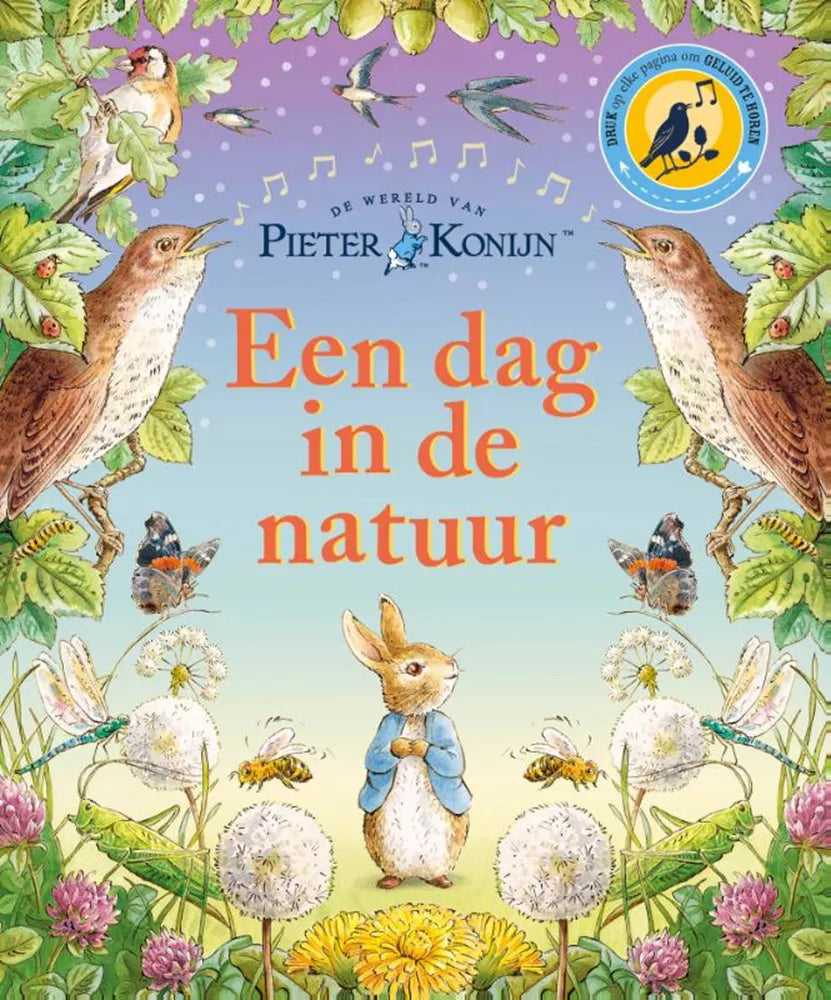 Pieter Konijn – Een dag in de natuur – Groot kartonboek met natuurgeluiden - 3+ jaar – Beatrix Potter