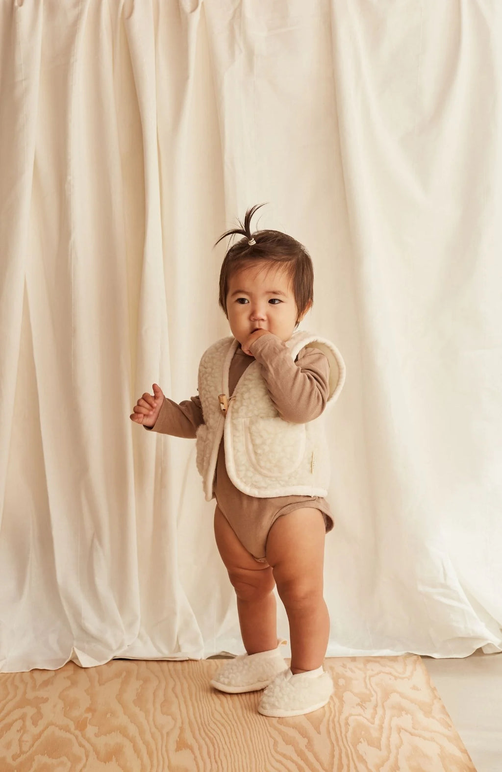 Merino wool booties - Binibooties - Milk - BINIBAMBA