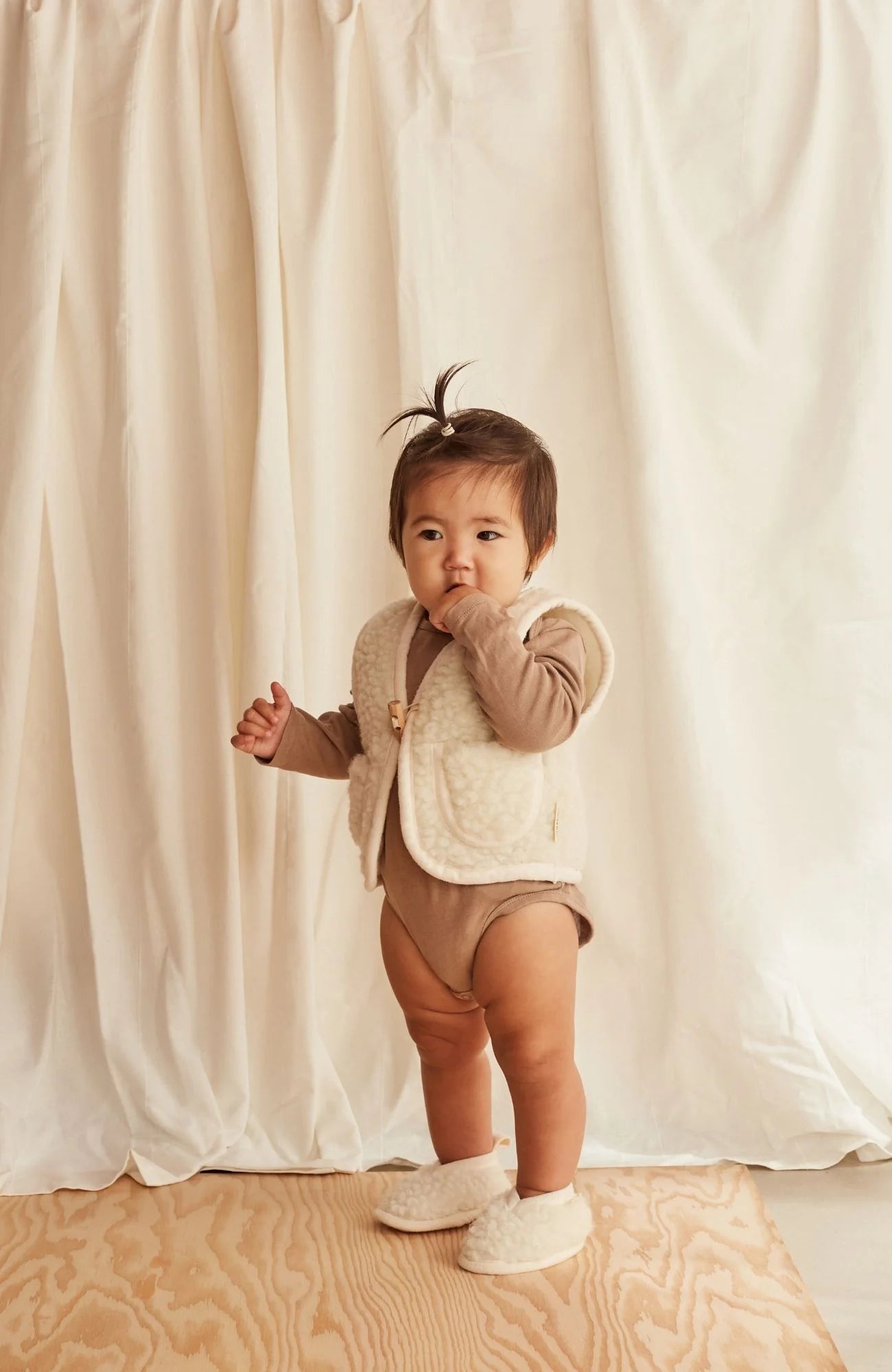 Merino wool booties - Binibooties - Milk - BINIBAMBA