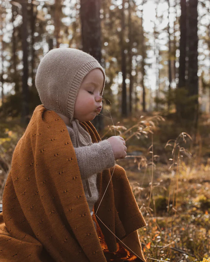 Bonnet Dolly - Babystrickmütze - Merinowolle - HVID