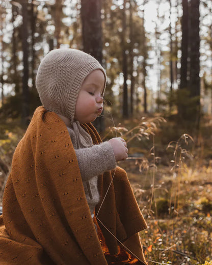 Bonnet Dolly - Babystrickmütze - Merinowolle - HVID