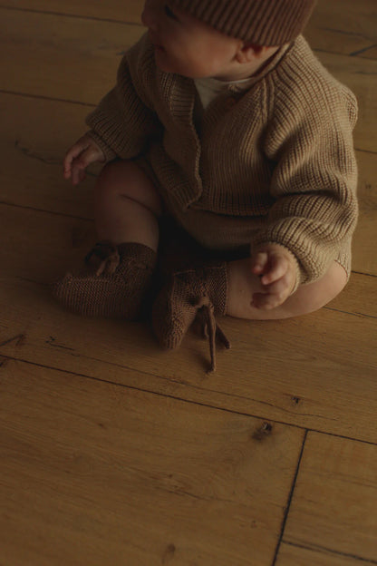 Booties - Baby Slofjes - Merinowol - HVID