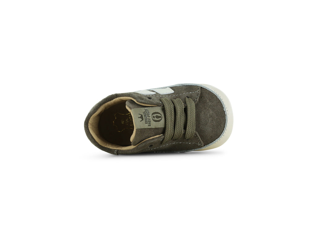 BABY-PROOF® eerste loopschoentjes Navy / Taupe – Suède & leer – Shoesme