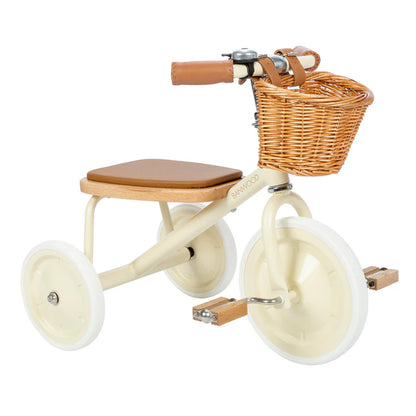 Kinder driewieler met rieten mandje - Trike Vintage - Cream - Banwood
