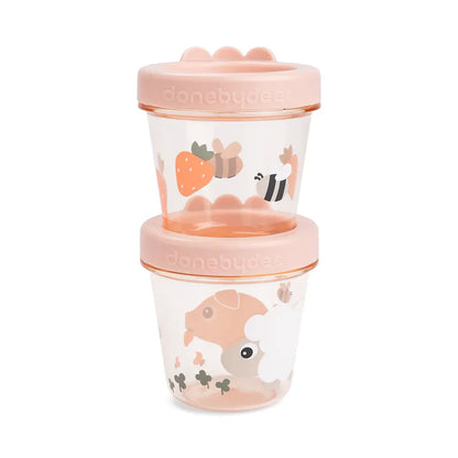 Baby Food Containers (2 pieces) - Storage Boxes - Tiny Farm - Powder - Done by Deer