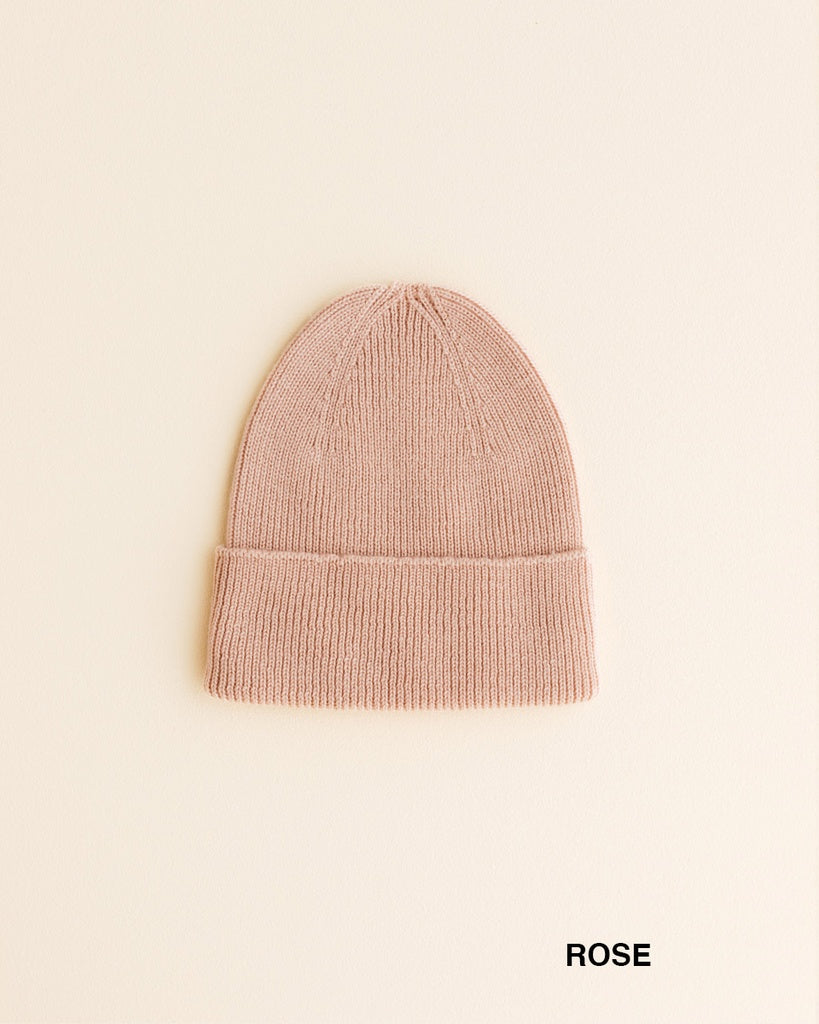 Knitted beanie - Fonzie newborn - Merino wool - HVID