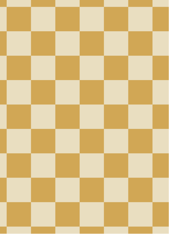 Damier Jaune ocre – Atelier Chien : détail du motif du papier peint.
